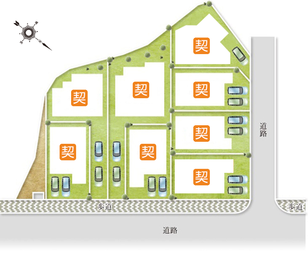 コンフォート田辺公園の区画図