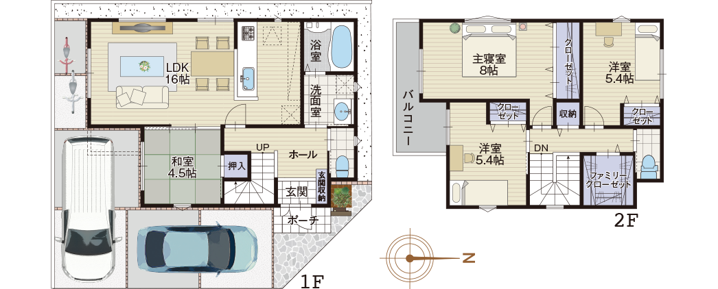 2号地の注文住宅参考図面