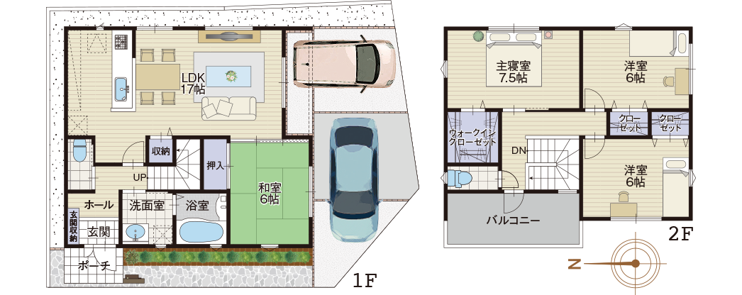 6号地の注文住宅参考図面