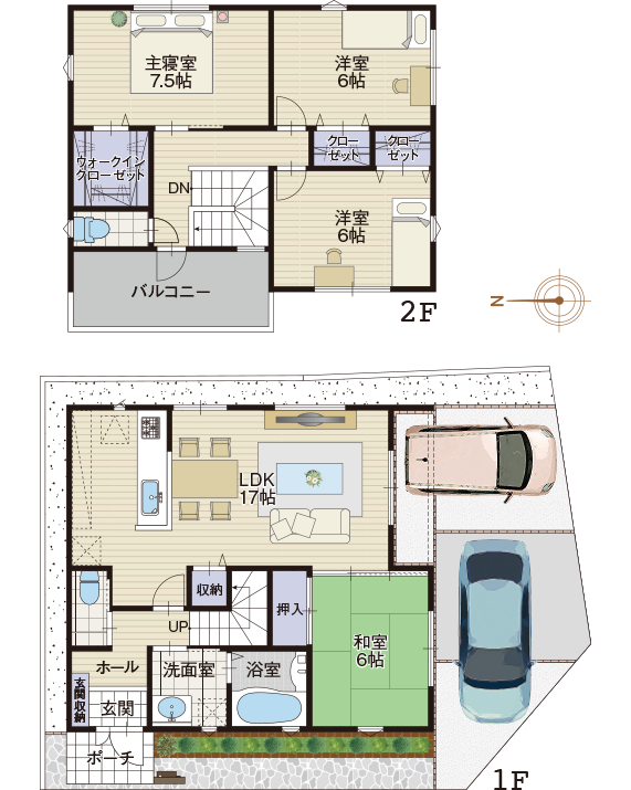 6号地の注文住宅参考図面